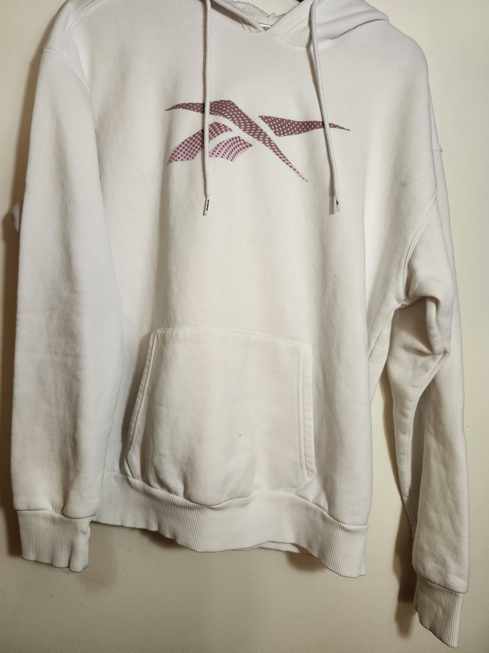 Reebok Men's White Hoodie -Size Large